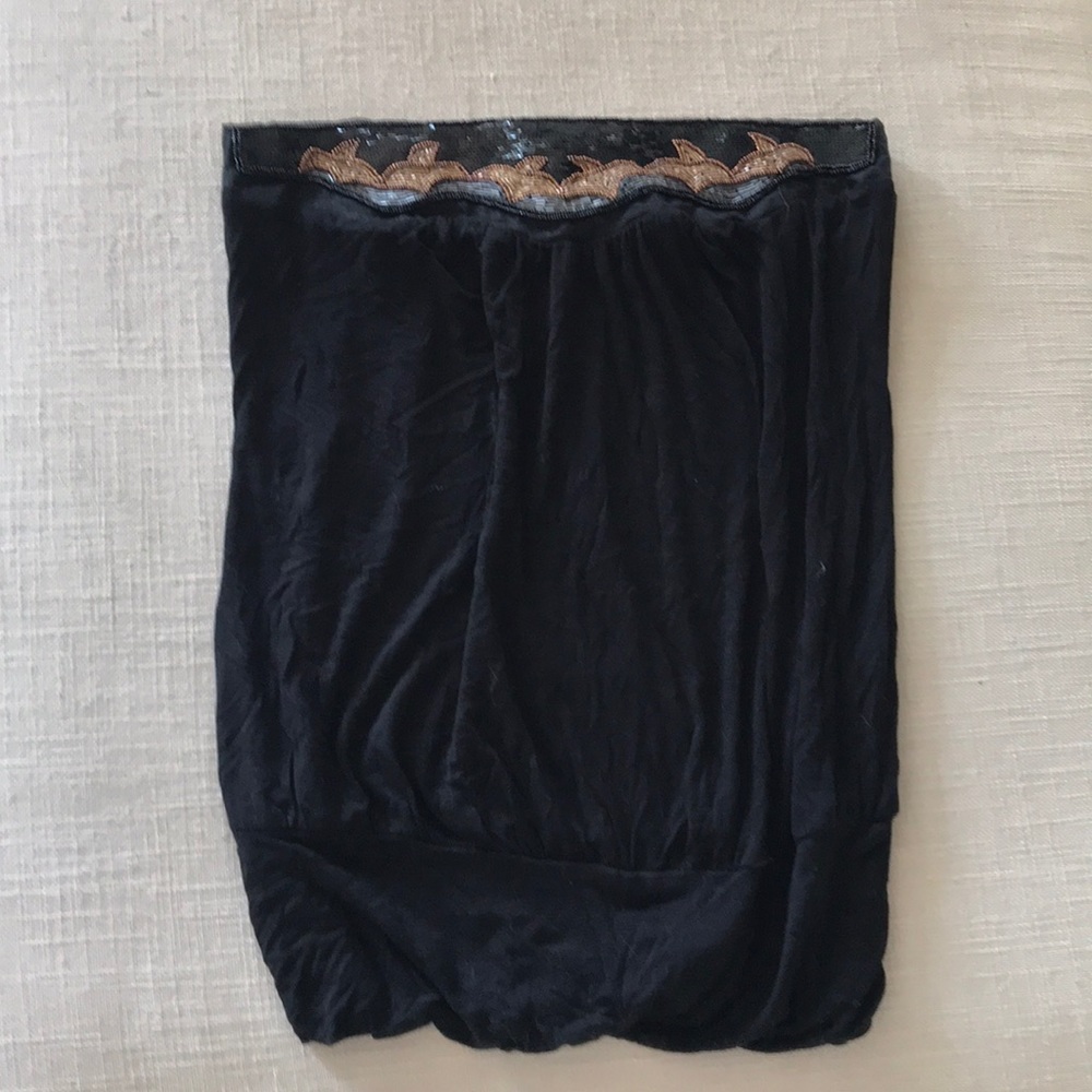 Beaded strapless top